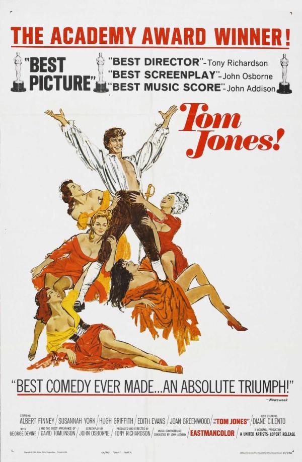 As Aventuras de Tom Jones (Tom Jones), de Tony Richardson: 4 Oscars