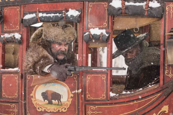 KURT RUSSELL and SAMUEL L. JACKSON star in THE HATEFUL EIGHT